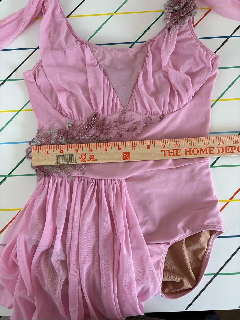 Revolution Pink Dancewear Dress Adult Medium EUC Asymmetrical Hem Lyrical Fairy - Picture 14 of 15